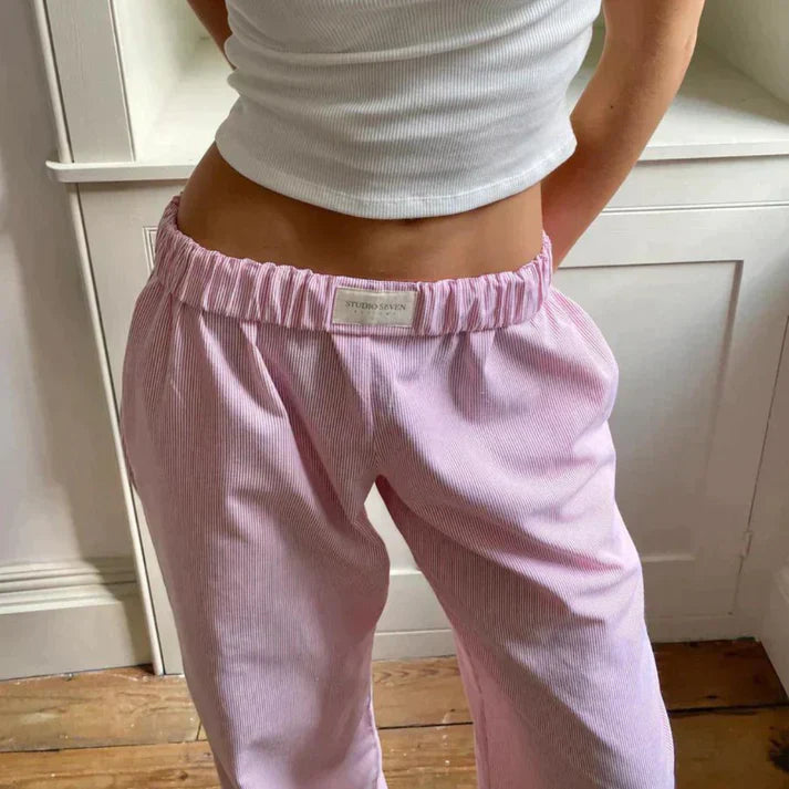 Samantha | Women's Linen Wide-Leg Pants, Casual