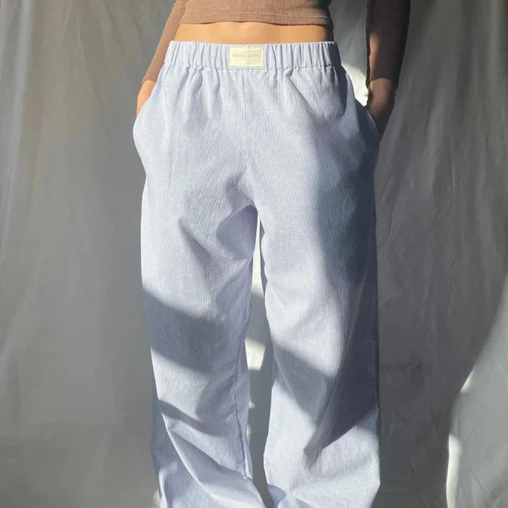 Samantha | Women's Linen Wide-Leg Pants, Casual
