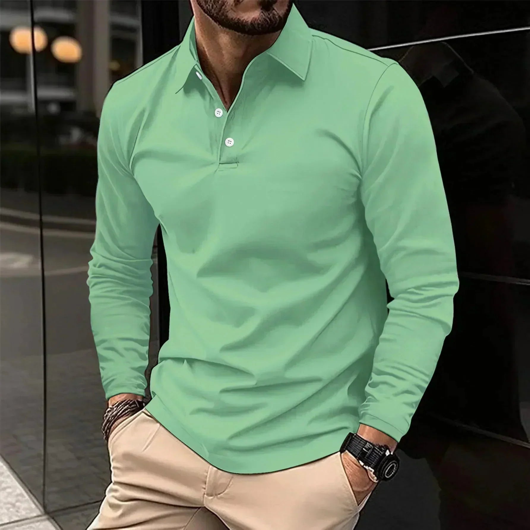 Men's Regular Fit Knit Polo Shirt - Casual Wear