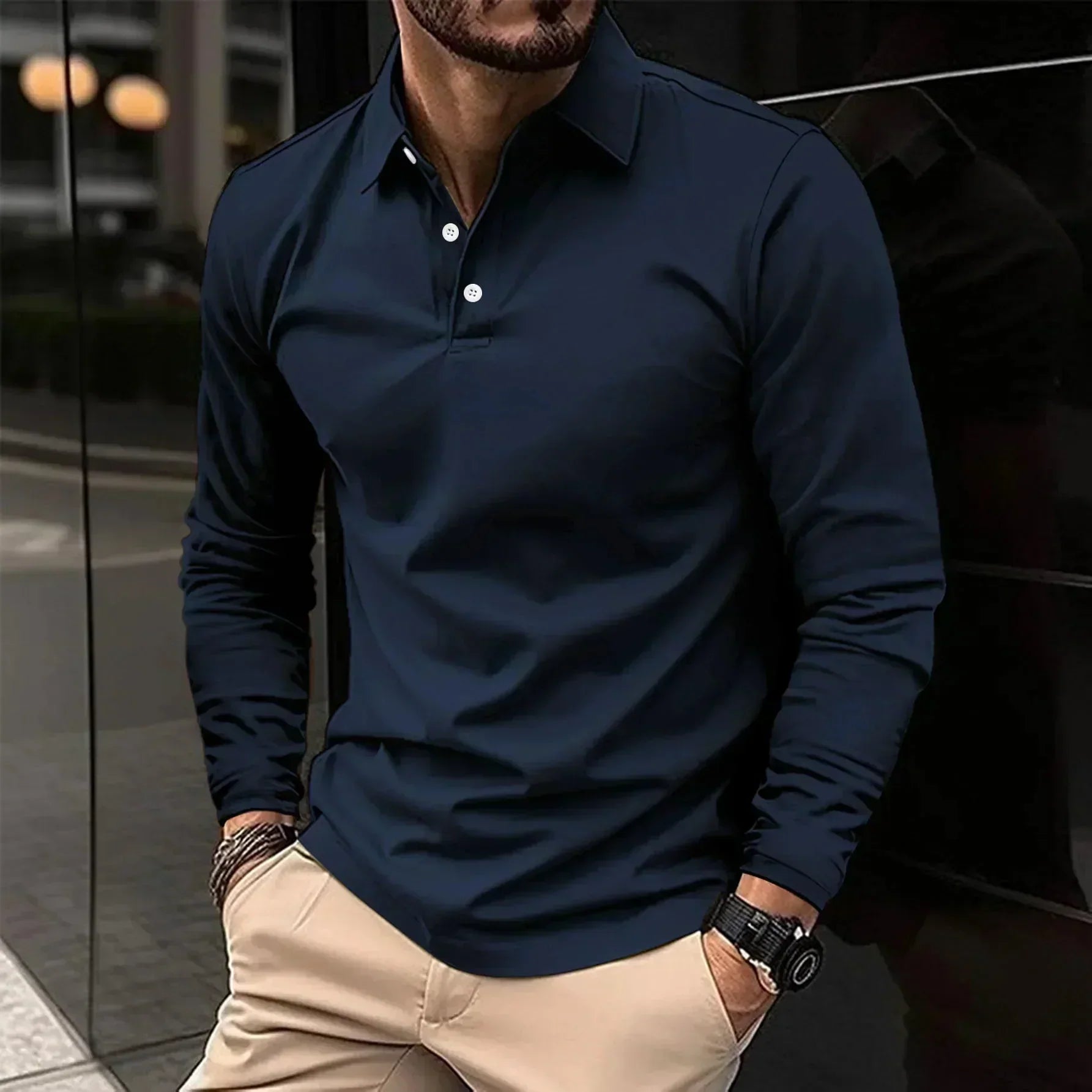 Men's Regular Fit Knit Polo Shirt - Casual Wear