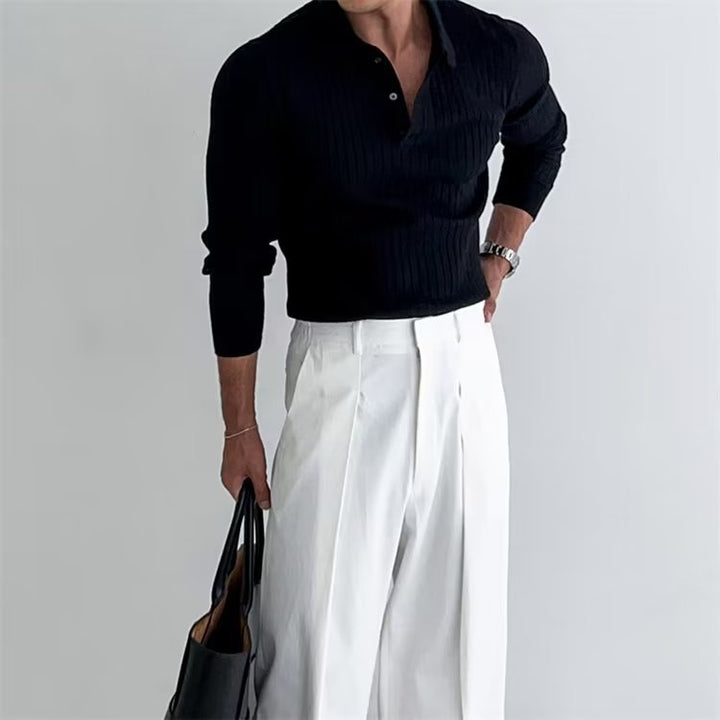 Men's Slim Fit Casual Cotton Polo Top - Everyday Wear