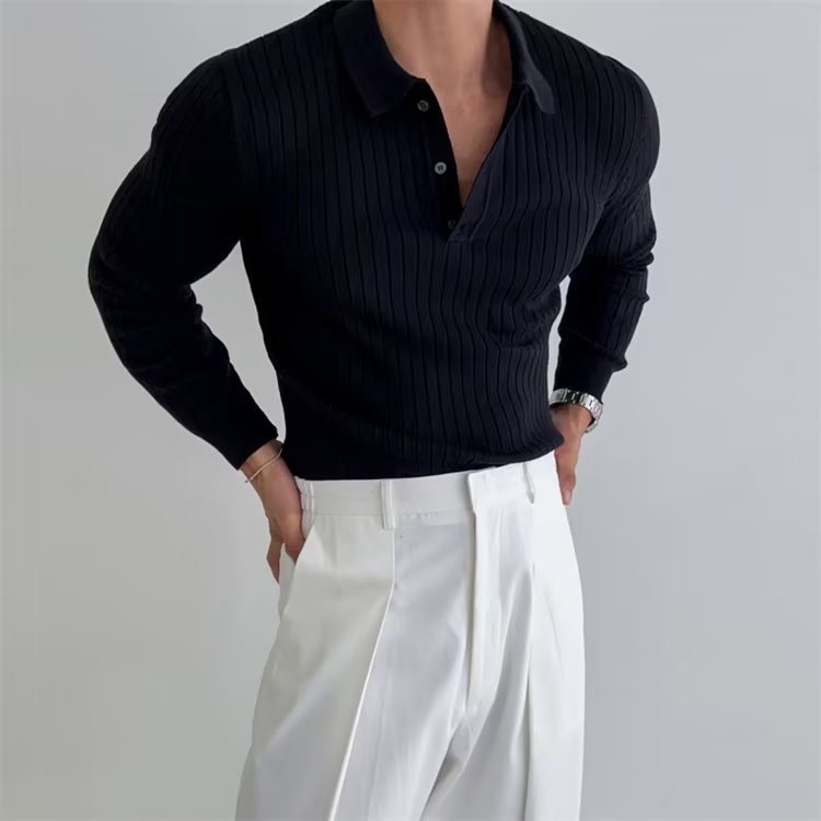 Men's Slim Fit Casual Cotton Polo Top - Everyday Wear