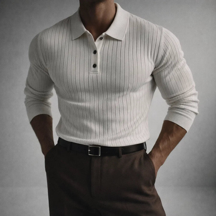Men's Knit Polo - Slim Fit Casual