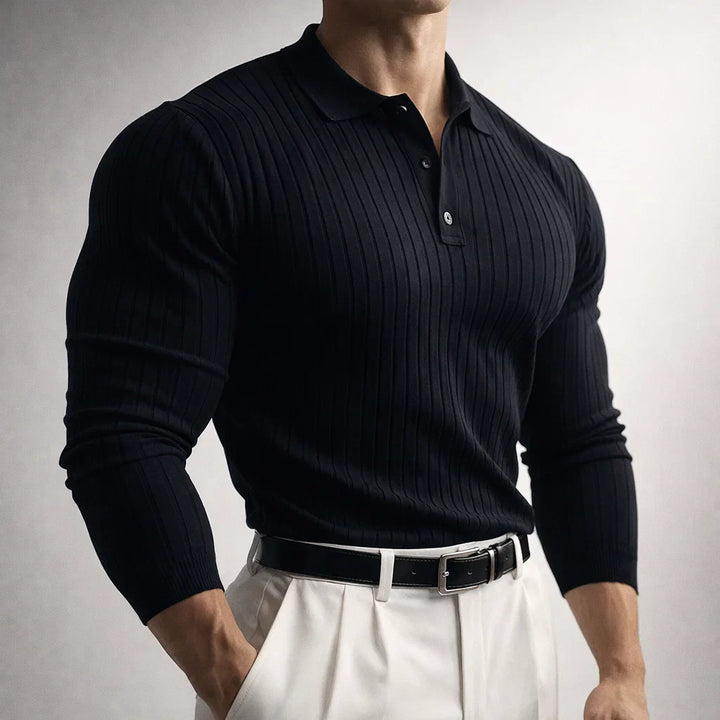 Men's Knit Polo - Slim Fit Casual