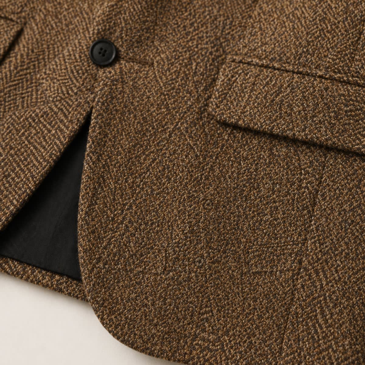 Men's Tailored Wool Blend Herringbone Blazer
