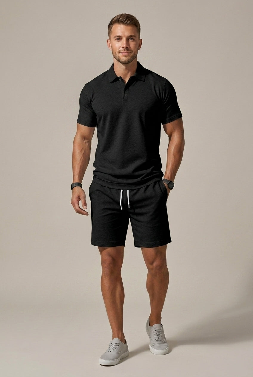 Men's Short Sleeve Shirt and Shorts Set - Relaxed Fit