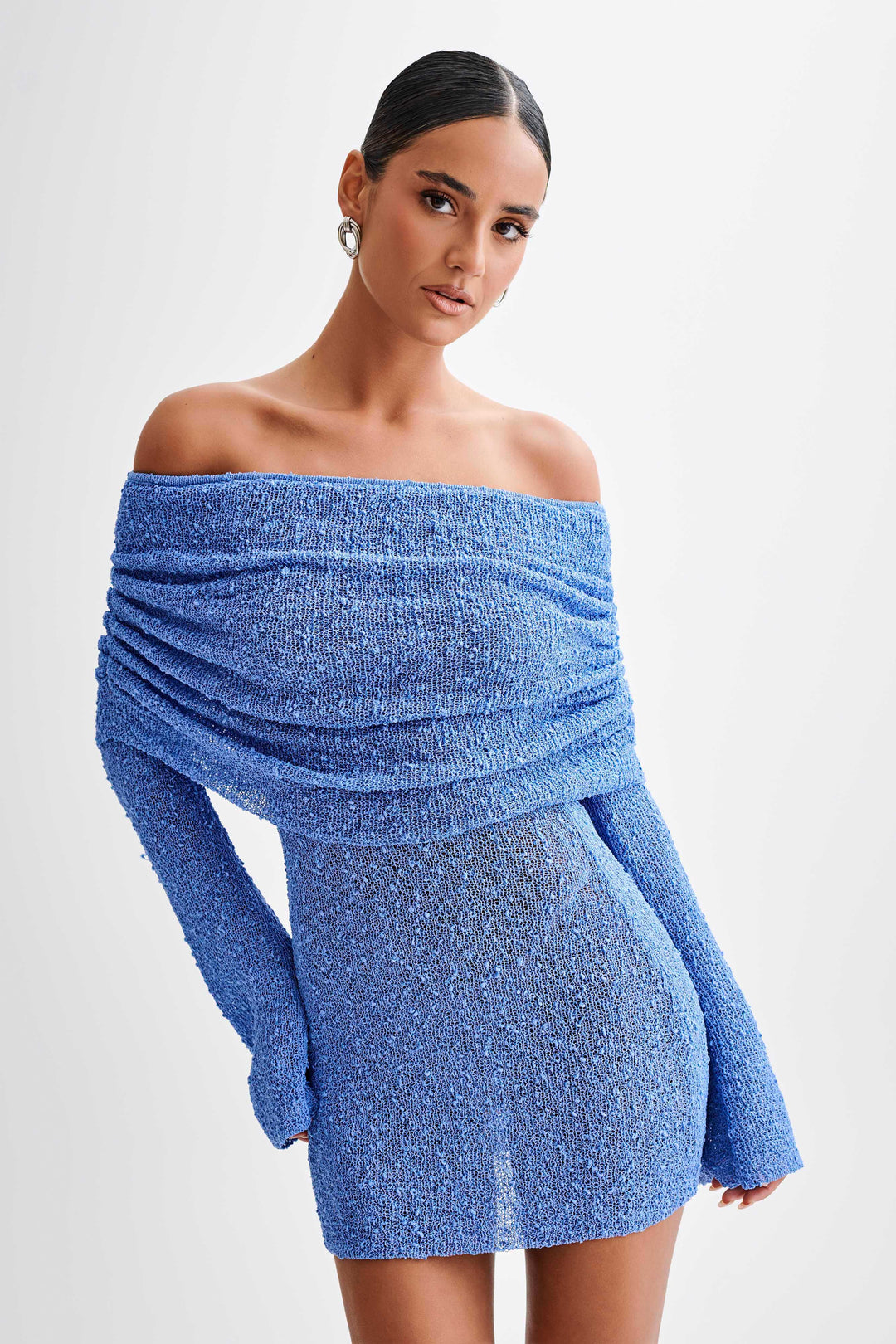 Women's Off-Shoulder Fitted Mini Dress - Party Night Out
