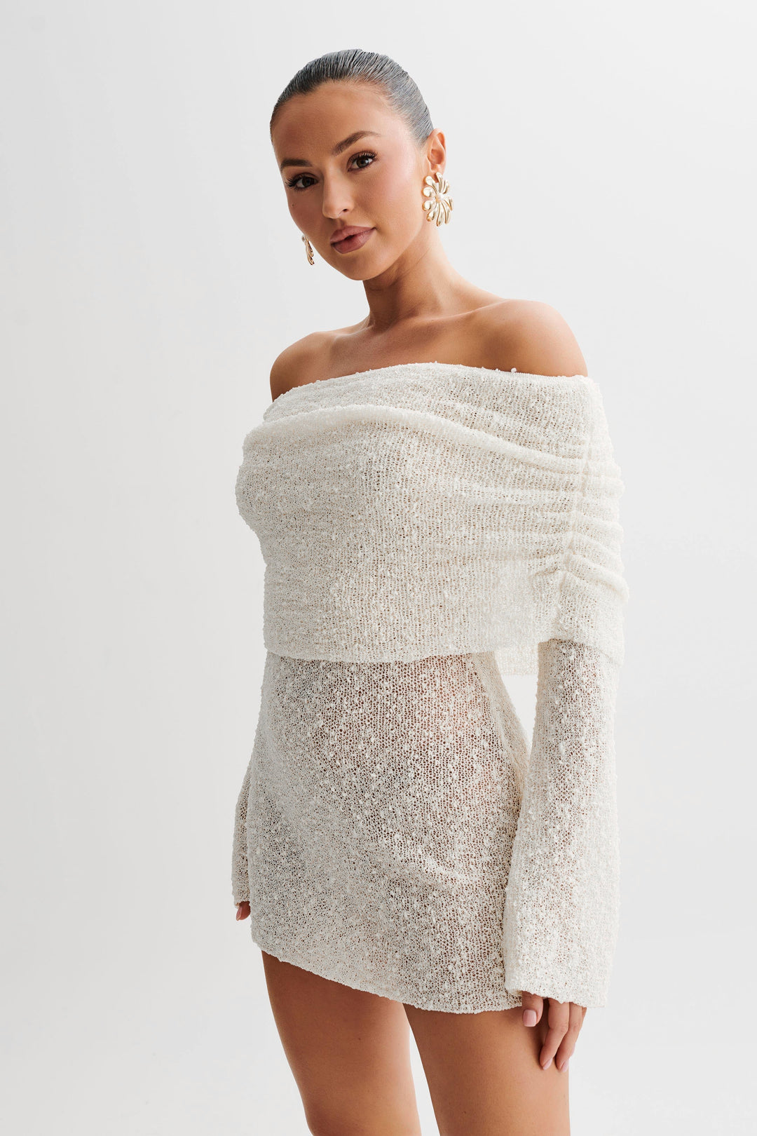 Veronica | Women's Off-Shoulder Fitted Mini Dress, Evening