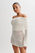 Veronica | Women's Off-Shoulder Fitted Mini Dress, Evening