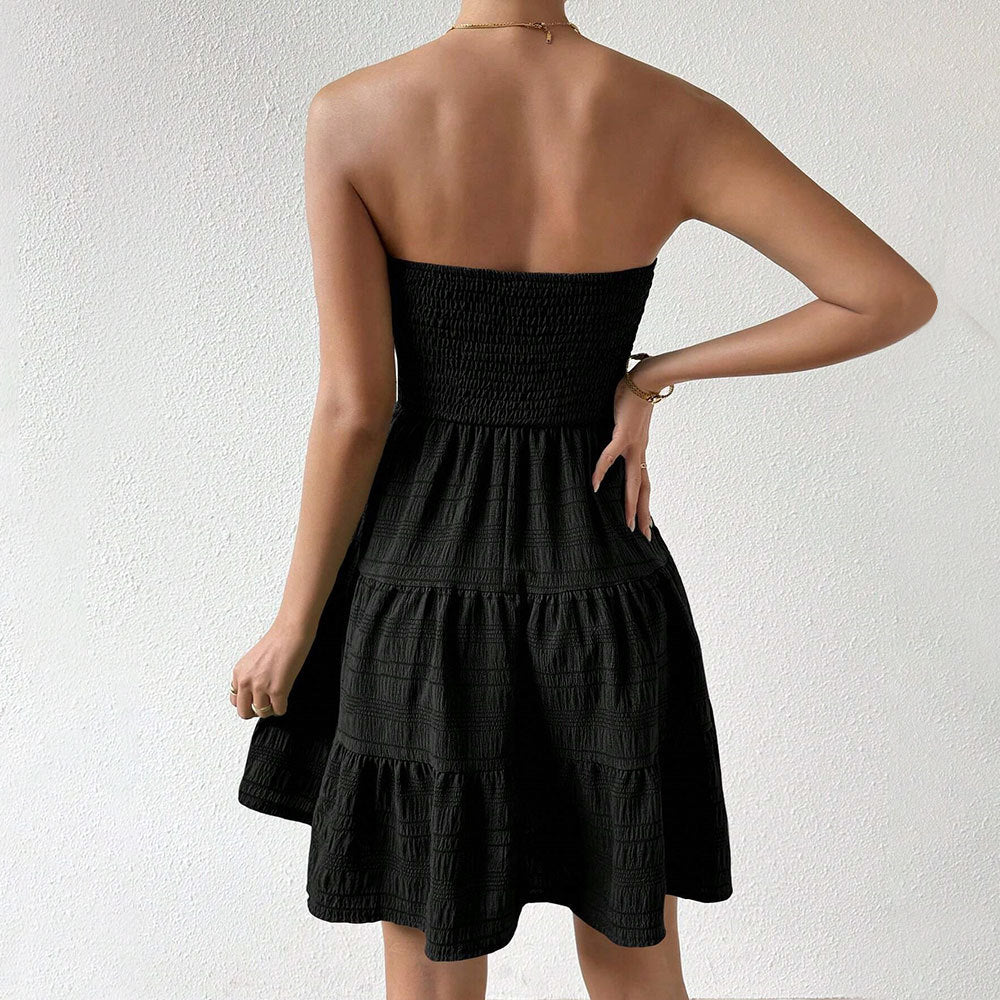 Violet | Women's A-Line Strapless Mini Dress