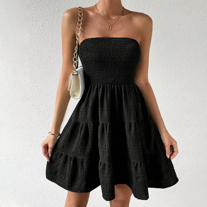 Violet | Women's A-Line Strapless Mini Dress