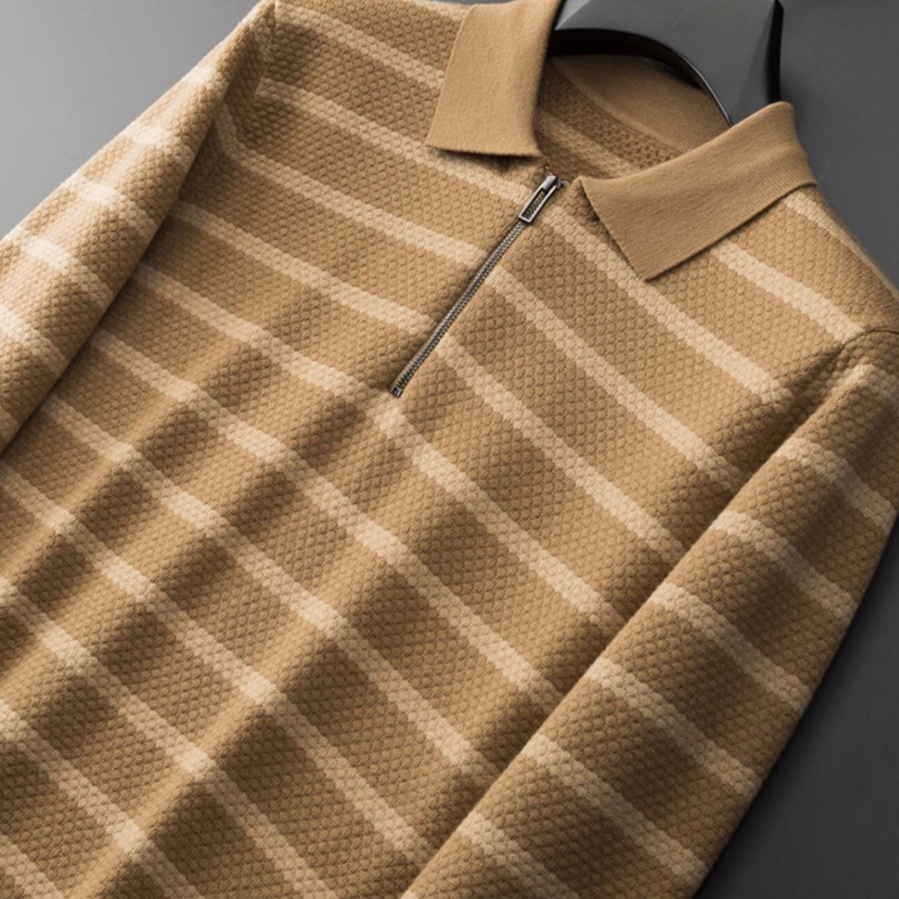 Men's Casual Striped Cotton Polo Shirt - Summer Everyday Wear