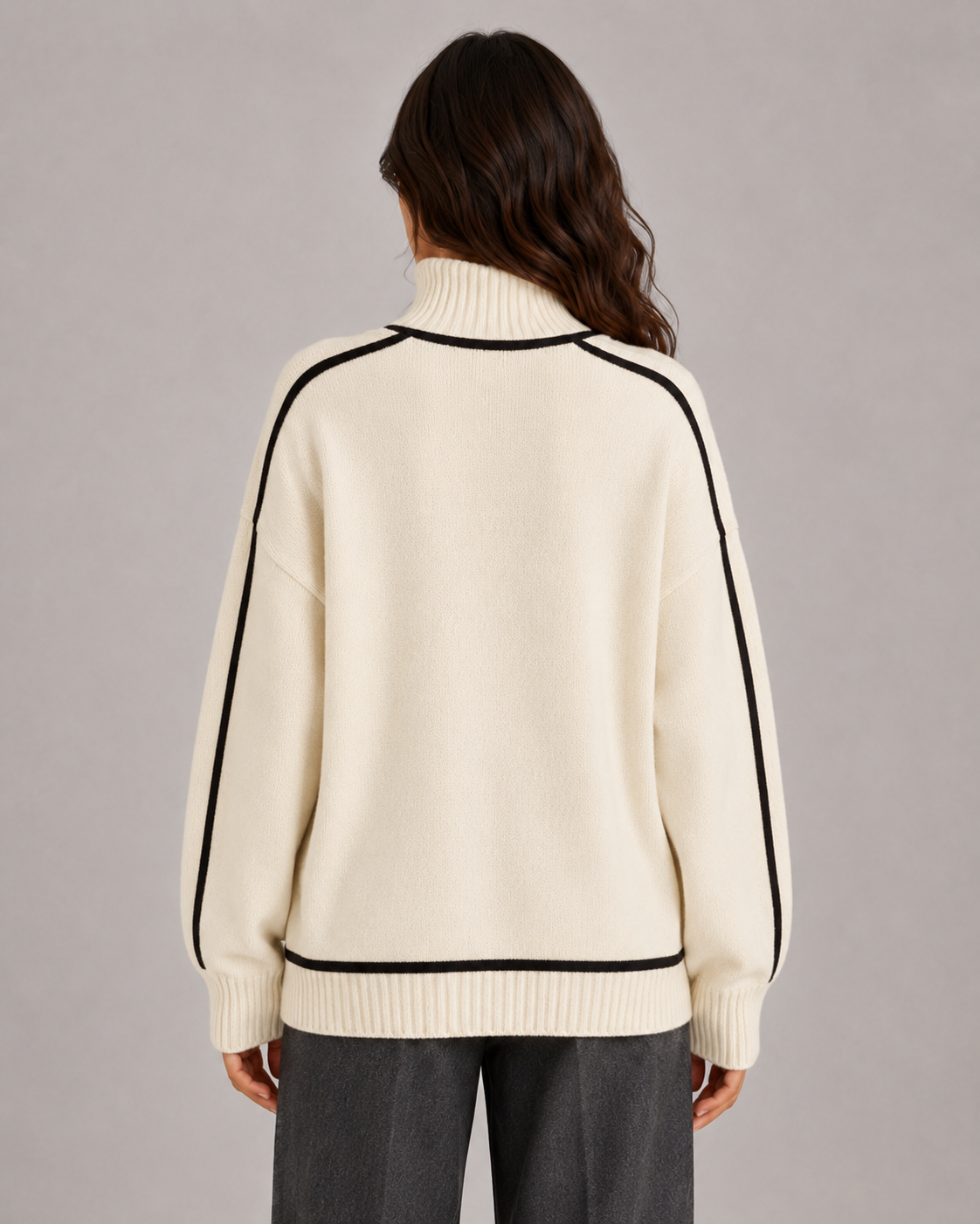 Women's Oversized Classic Soft Knit Turtleneck Sweater