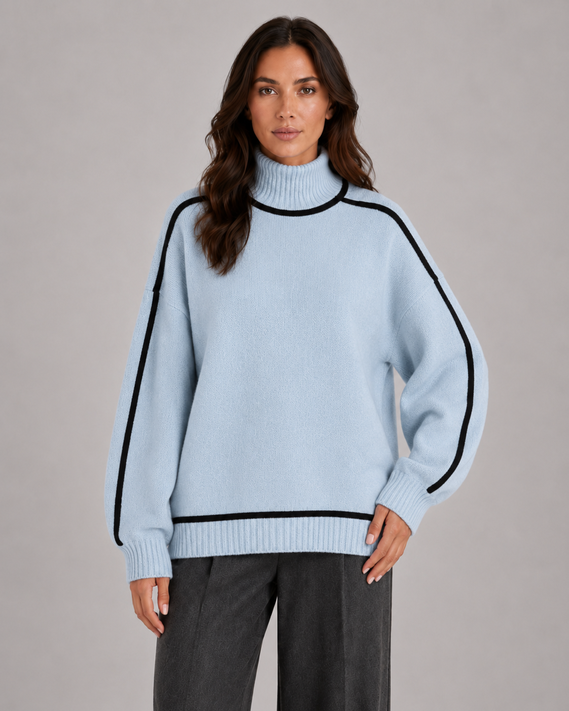 Women's Oversized Classic Soft Knit Turtleneck Sweater