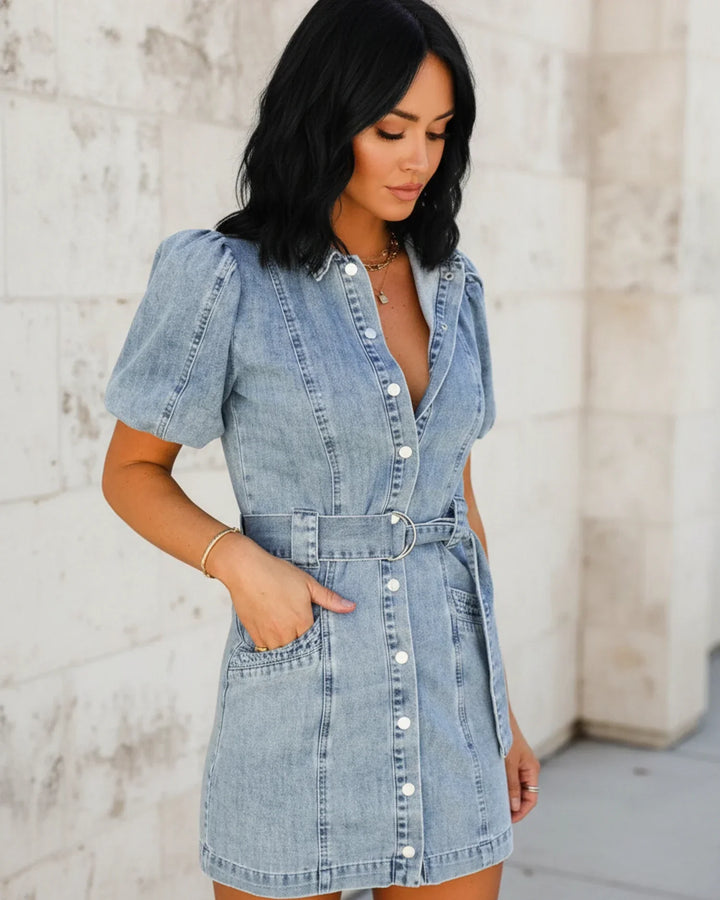Emily | Women's Belted Mini Dress, Casual
