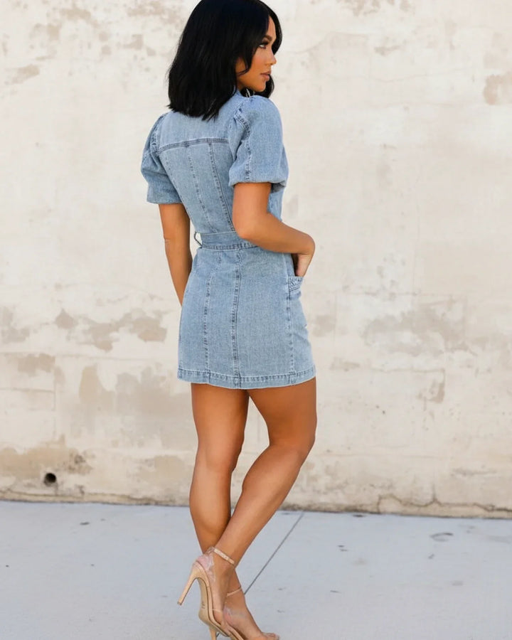 Emily | Women's Belted Mini Dress, Casual