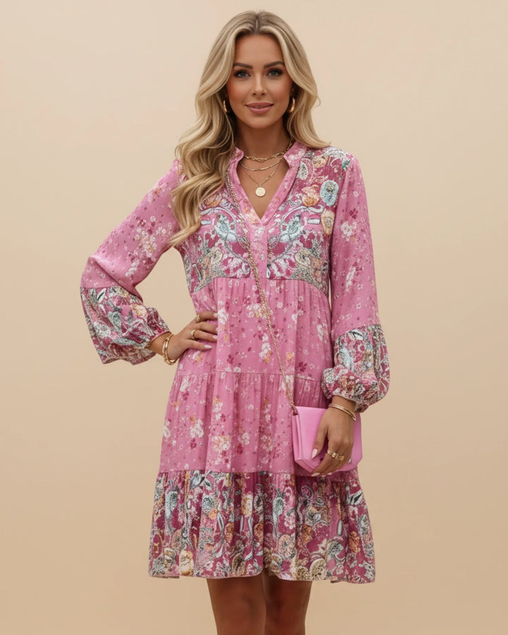 Sophia | Women's Floral Tiered Mini Dress, Casual