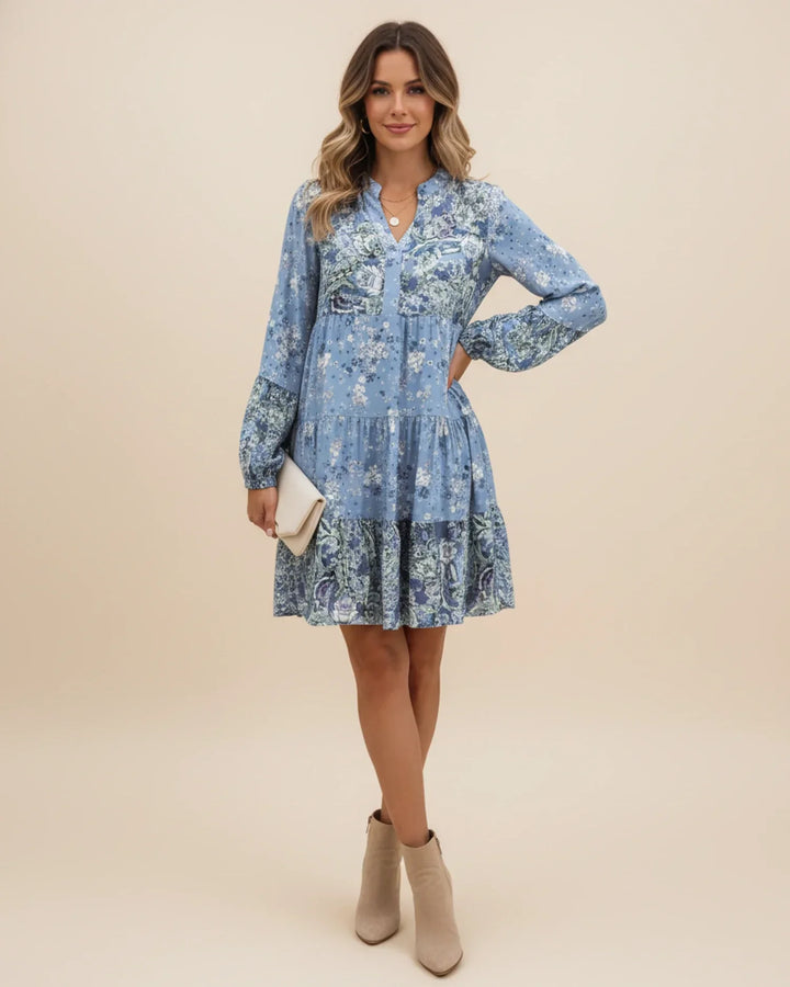 Sophia | Women's Floral Tiered Mini Dress, Casual