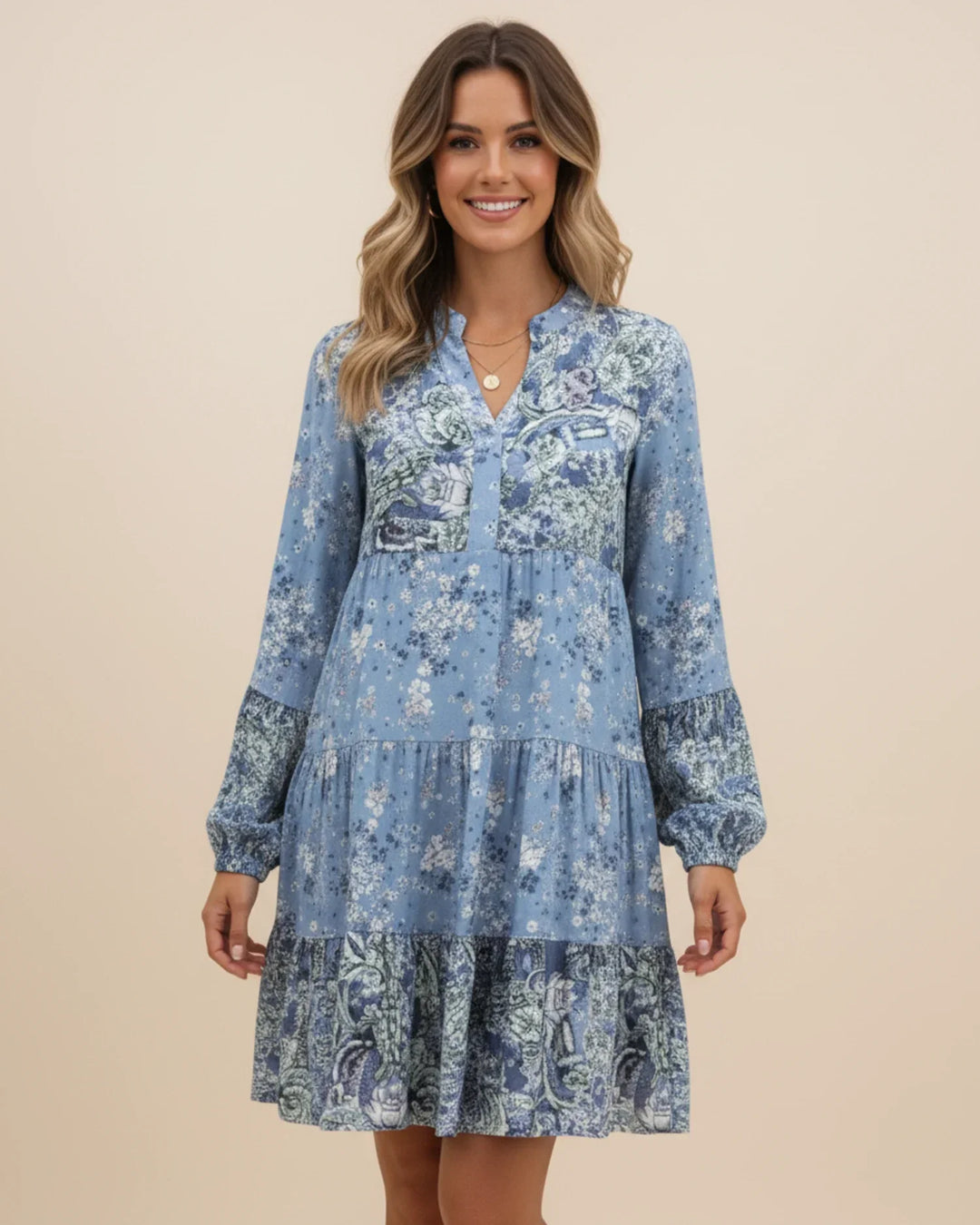 Sophia | Women's Floral Tiered Mini Dress, Casual