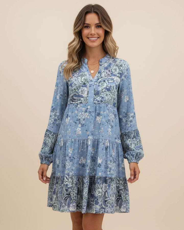 Sophia | Women's Floral Tiered Mini Dress, Casual
