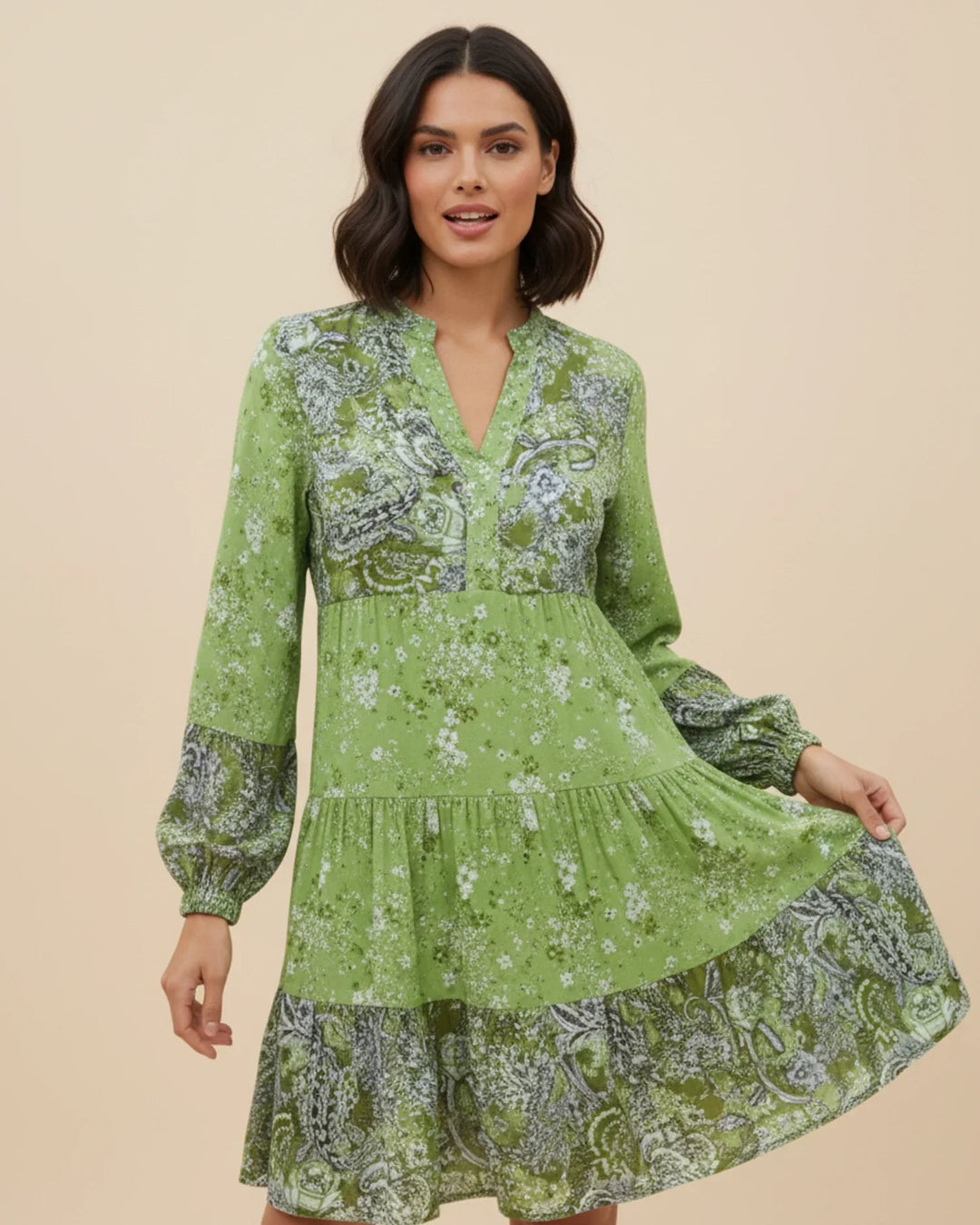 Sophia | Women's Floral Tiered Mini Dress, Casual
