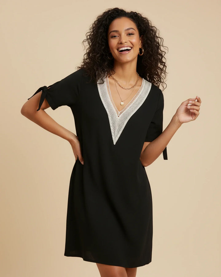 Emily | Women's Tie-Sleeve Mini Dress, Casual