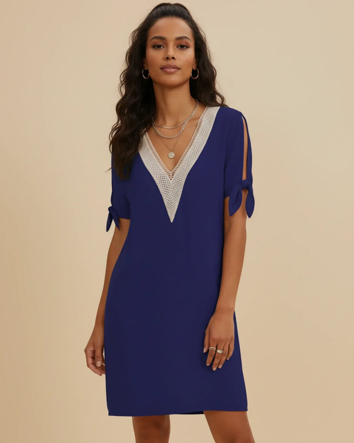 Emily | Women's Tie-Sleeve Mini Dress, Casual