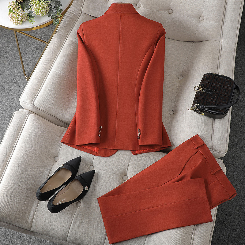 Women's Tailored Blazer and Trouser Set - Relaxed Fit