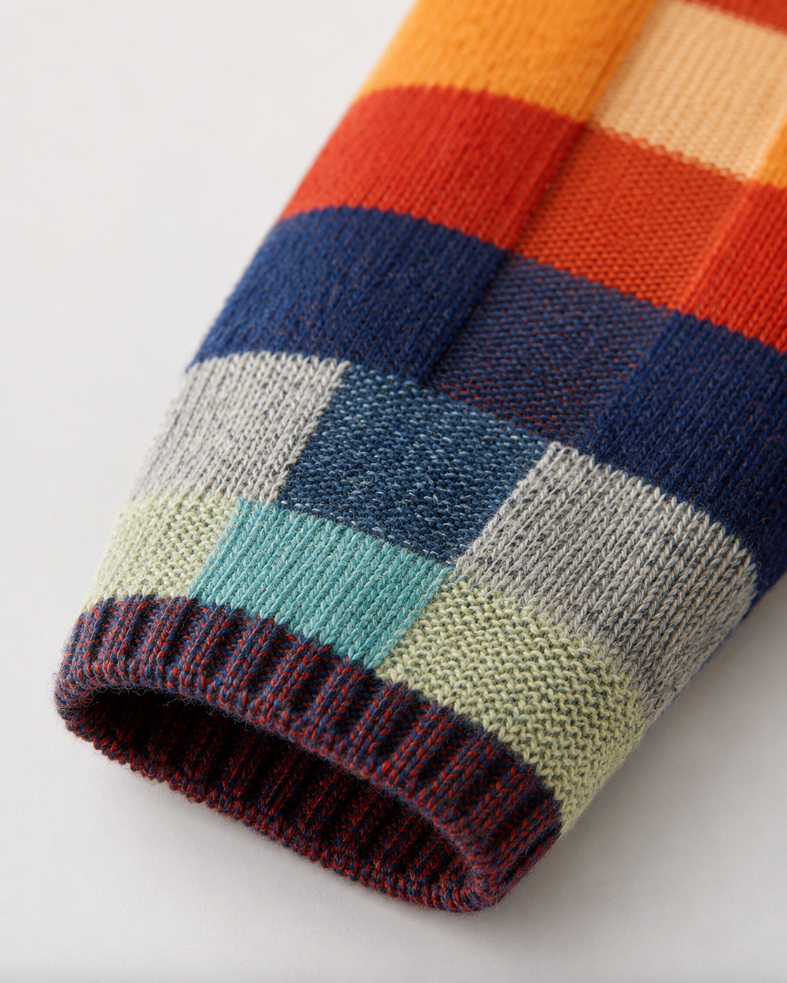Women's Turtleneck Sweater in Check Knit