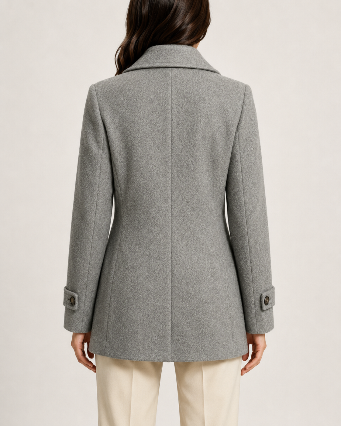 Women's Short Tailored Double-Breasted Winter Coat