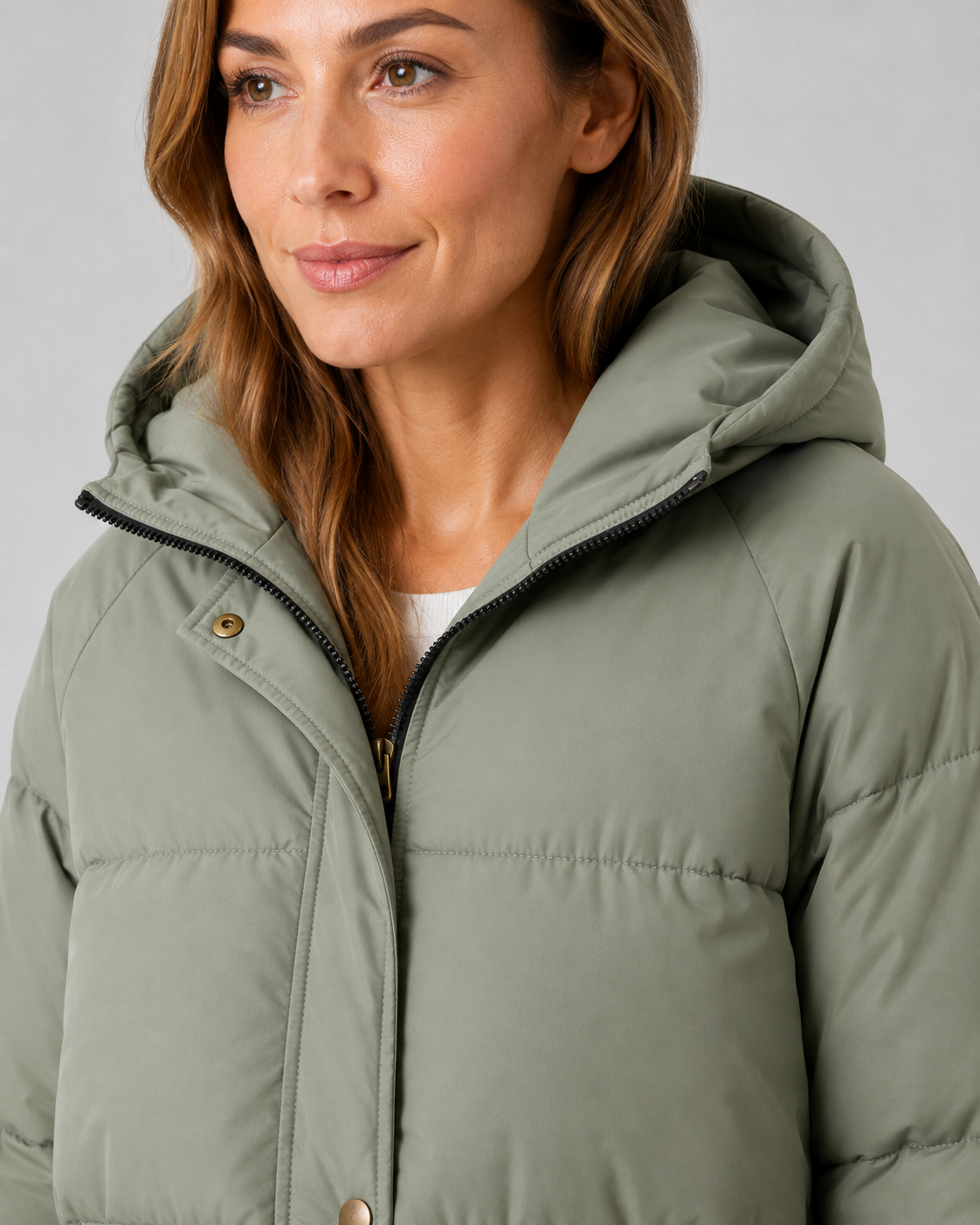Longline Hooded Padded Puffer Coat for Women