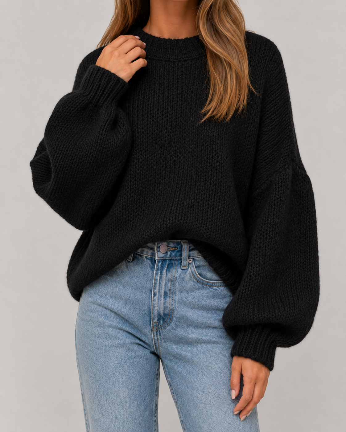 Chunky Knit Oversized Sweater for Women