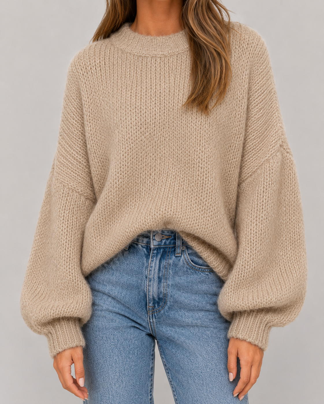 Chunky Knit Oversized Sweater for Women