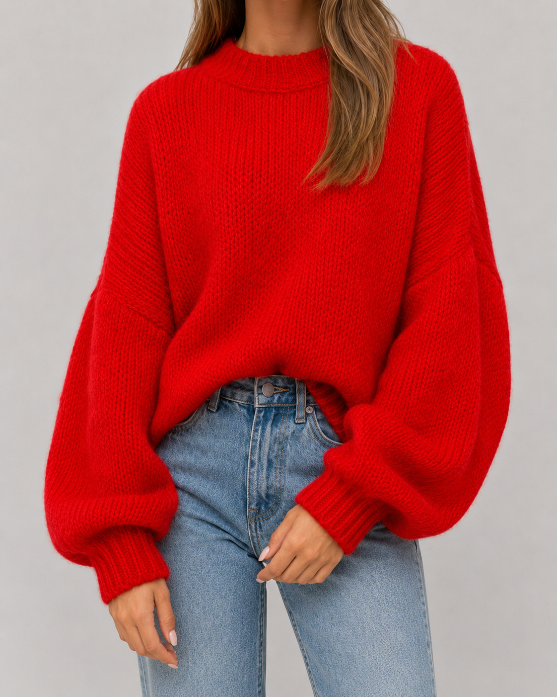 Chunky Knit Oversized Sweater for Women