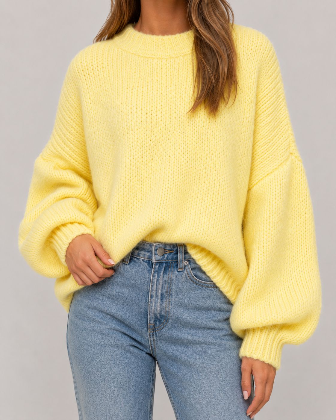 Chunky Knit Oversized Sweater for Women
