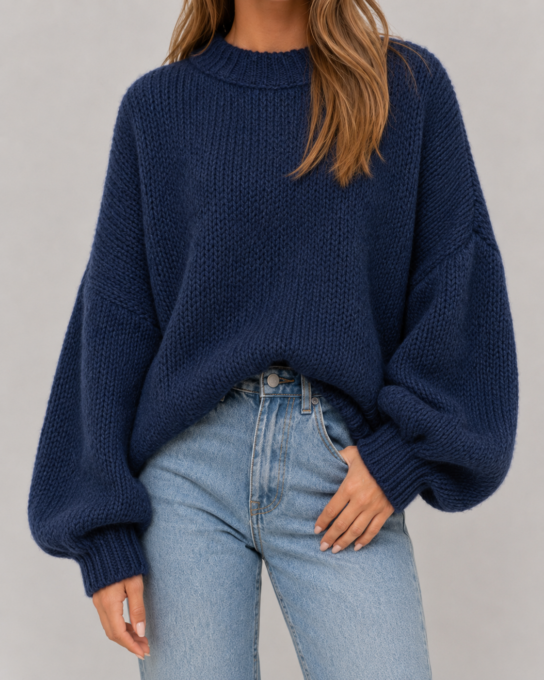 Chunky Knit Oversized Sweater for Women