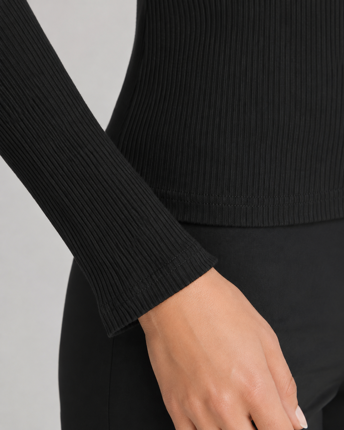Women's Slim High Neck Ribbed Quarter-Zip Sweater
