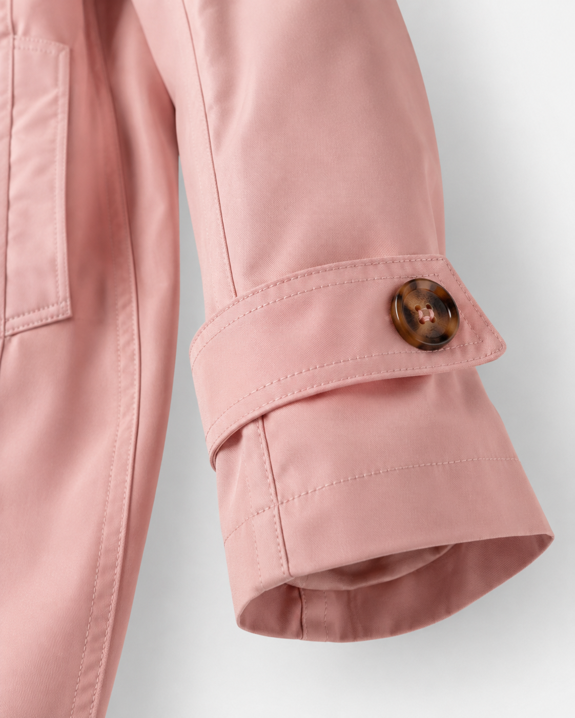Short Trench Coat - Women's Single-Breasted Outerwear