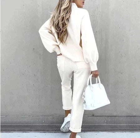 Anna | Women's Long Sleeve Cozy Blouse, Autumn Loungewear
