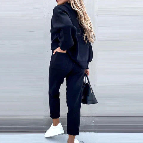 Anna | Women's Long Sleeve Cozy Blouse, Autumn Loungewear